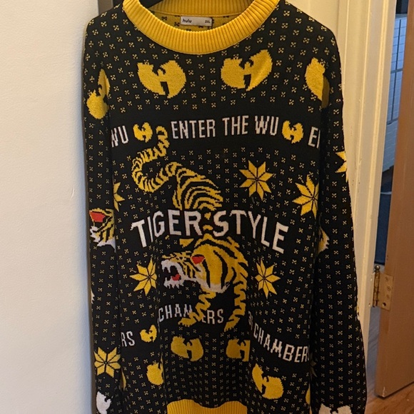 Wu Tang Hulu Tiger Black & Yellow Knit Sweater